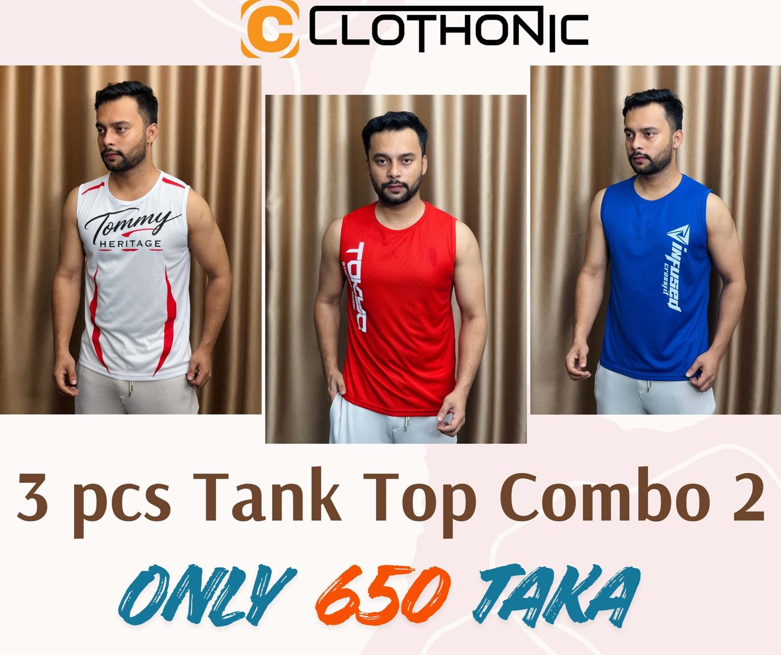 3Pcs Tank Top Combo || Clt 02