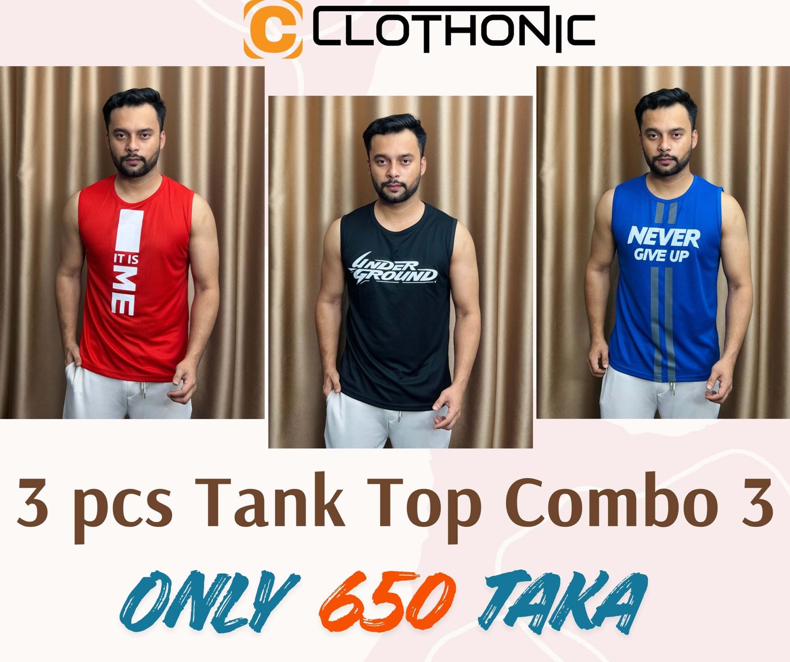 3Pcs Tank Top Combo || Clt 03
