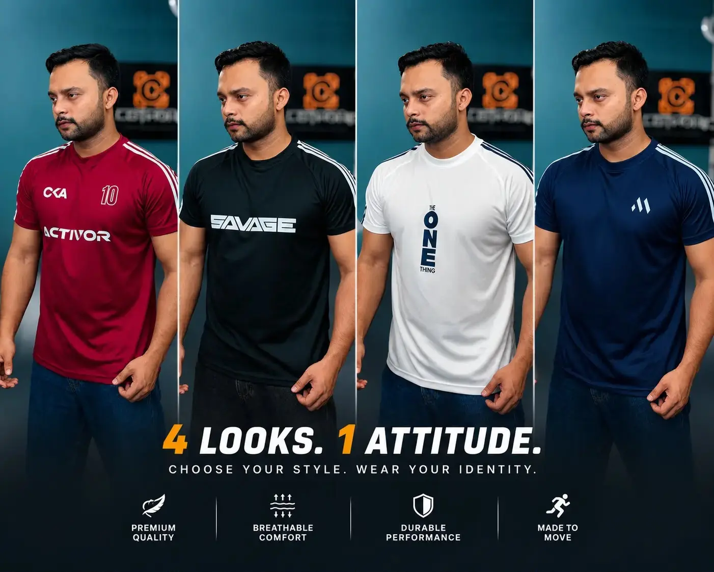 4PCS TSHIRT COMBO