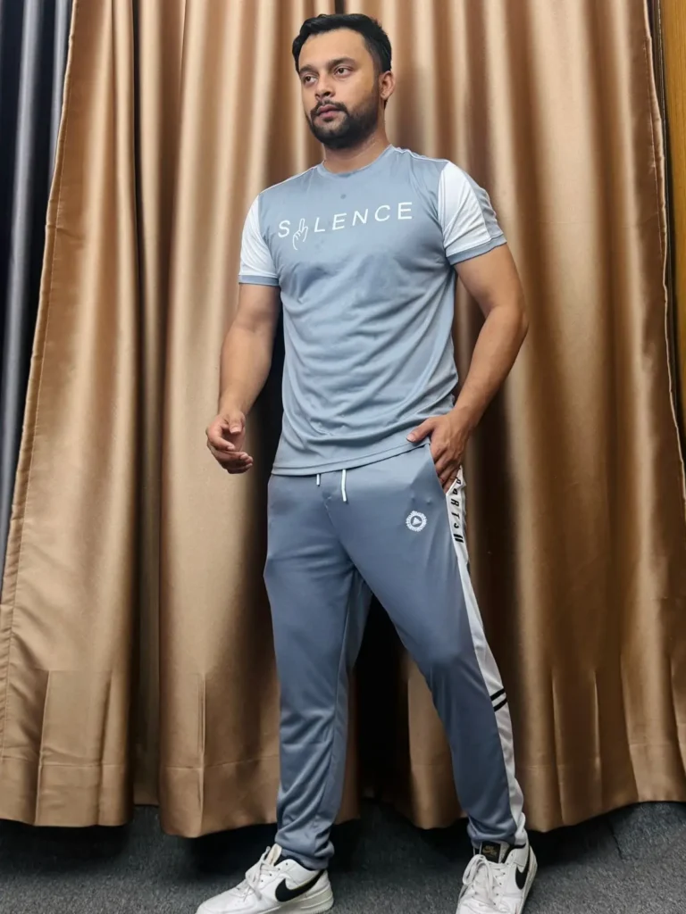 1 Pcs Silver Tracksuit